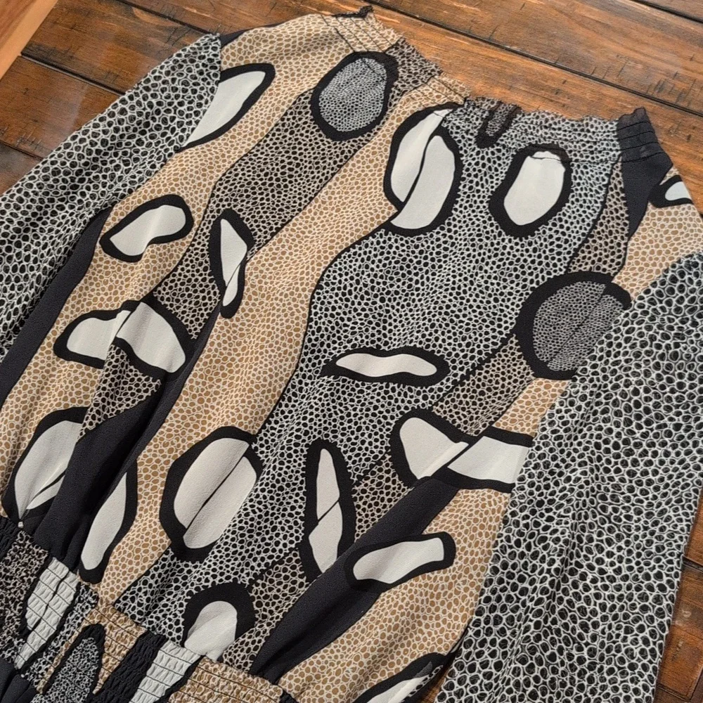 Diane Von Furstenberg Kelley Silk Avant Garde mini Dress Long Sleeve - Picture 9 of 10